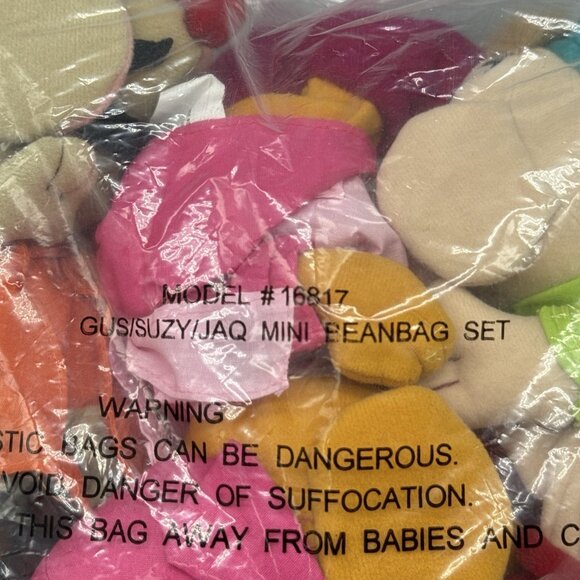 Cinderella Mice Gus Suzy Jaq Disney Store Bean Bag 8" Stuffed Toy Set of 3 - Picture 2 of 7